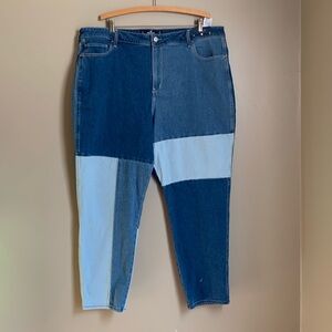 Hollister Ultra High Rise Patchwork Mom Jeans Size 21L plus size